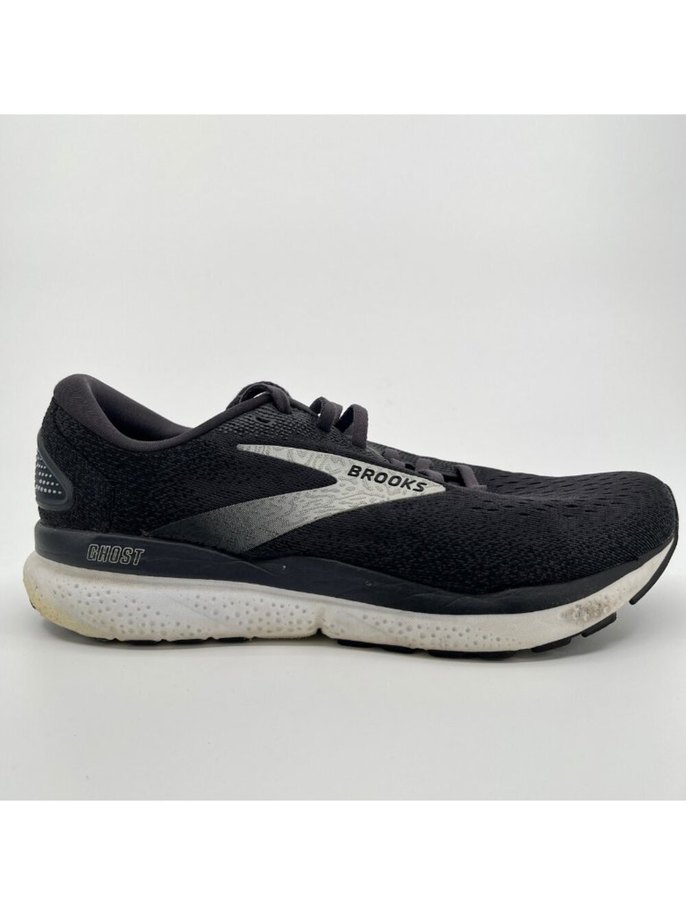 Brooks Ghost 16 Mens Size 8.5EE Black White Athletic Running Shoes Sneakers